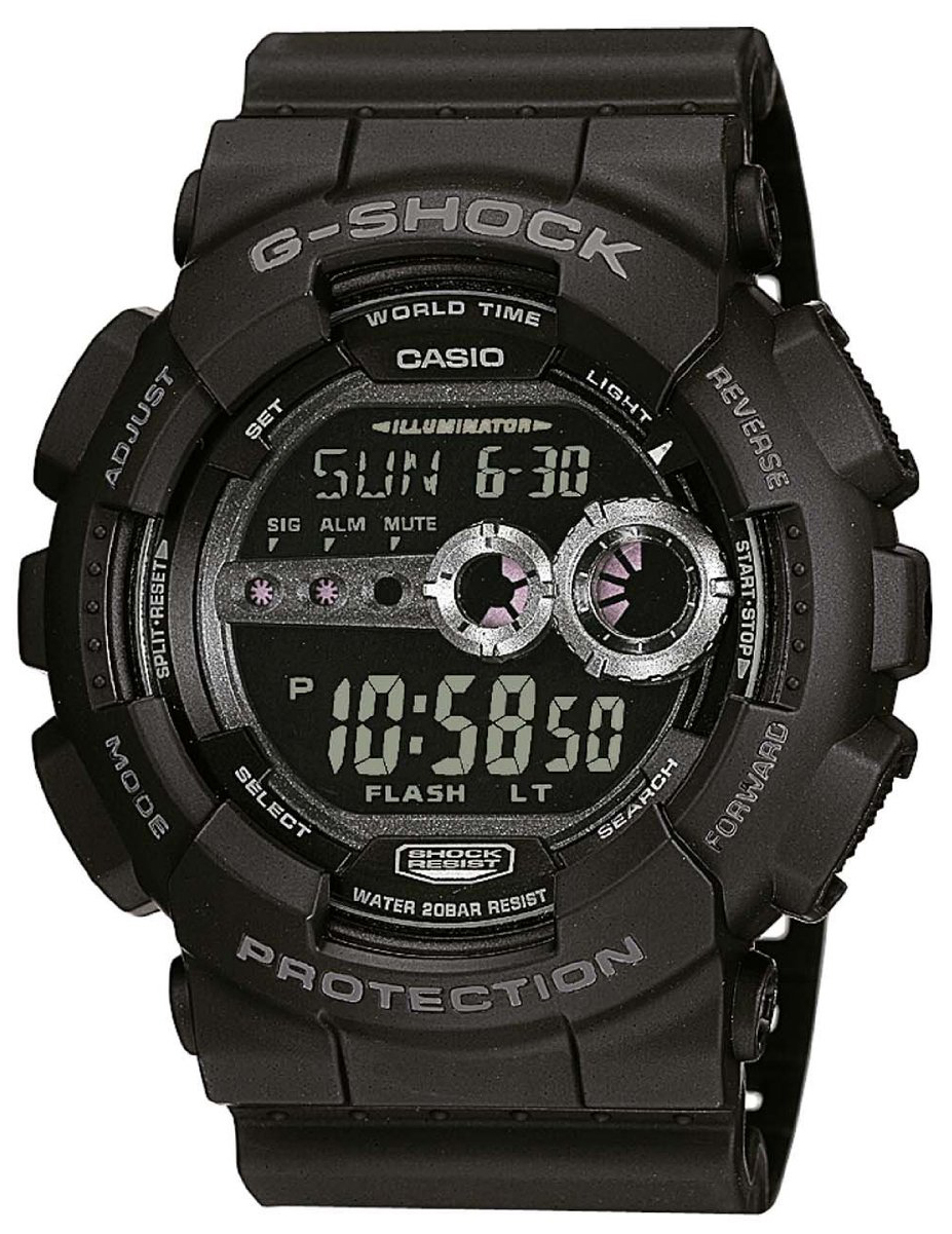 Casio G-Shock Herrklocka GD-100-1BER Svart/Resinplast Ø51.2 mm