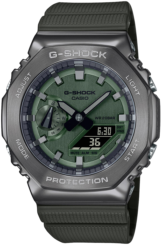 Casio Herrklocka GM-2100B-3AER G-Shock Grön/Resinplast Ø44.4 mm - Casio