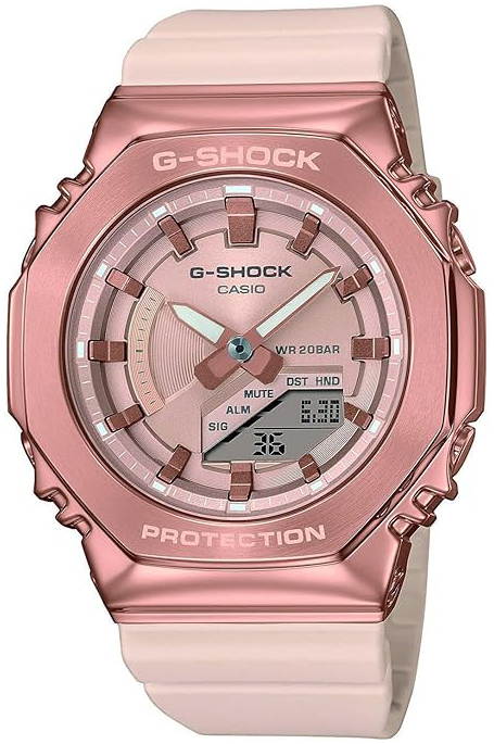Casio Damklocka GM-S2110PG-4AER G-Shock Roséguldstonad/Gummi Ø40 mm - Casio