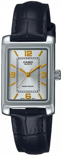 Casio Damklocka LTP-1234PL-7A2EF Classic Silverfärgad/Läder 32x21 mm - Casio
