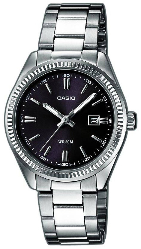 Casio Damklocka LTP-1302PD-1A1VEF Collection Svart/Stål Ø34 mm - Casio