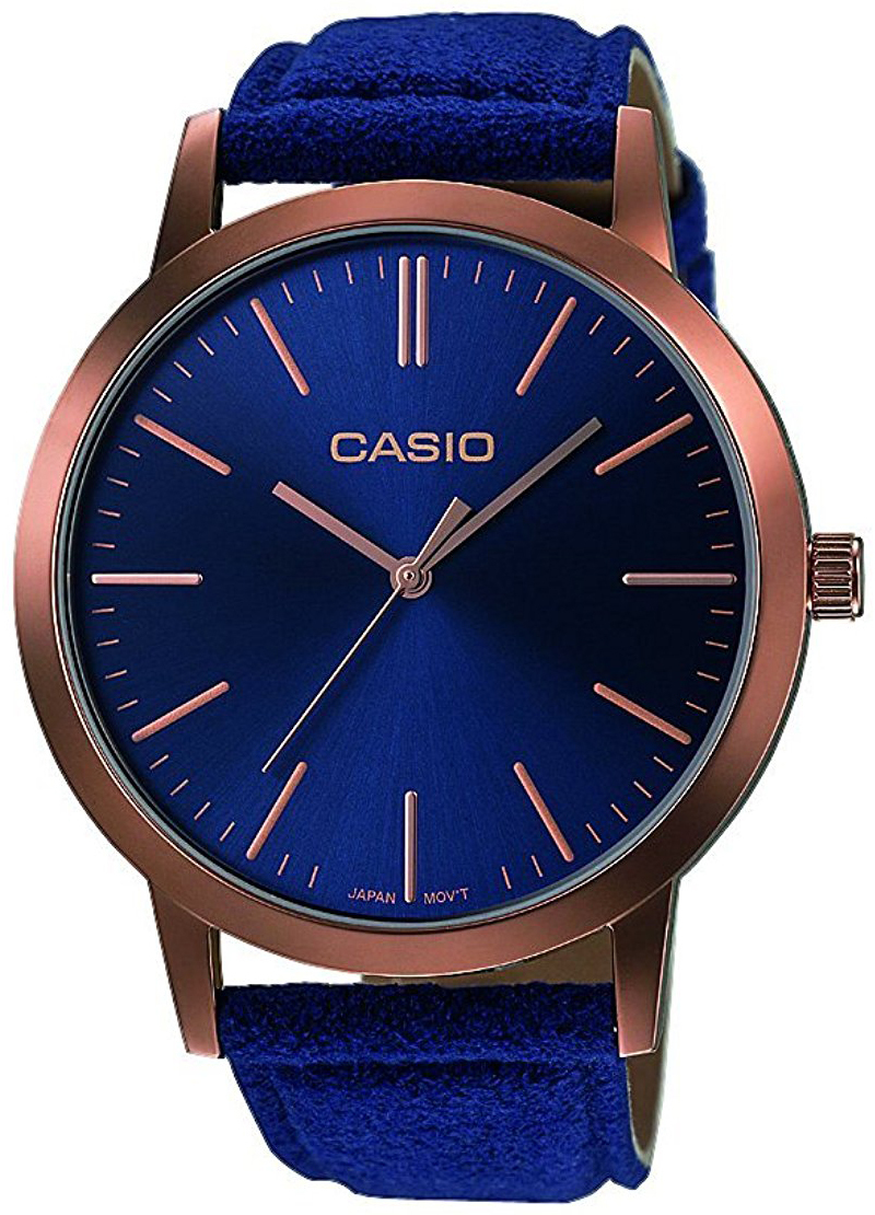 Casio Casio Collection LTP-E118RL-2AEF Blå/Läder Ø48 mm