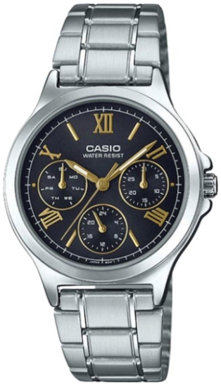 Casio Damklocka LTP-V300D-1A2UDF Classic Svart/Stål Ø33 mm - Casio