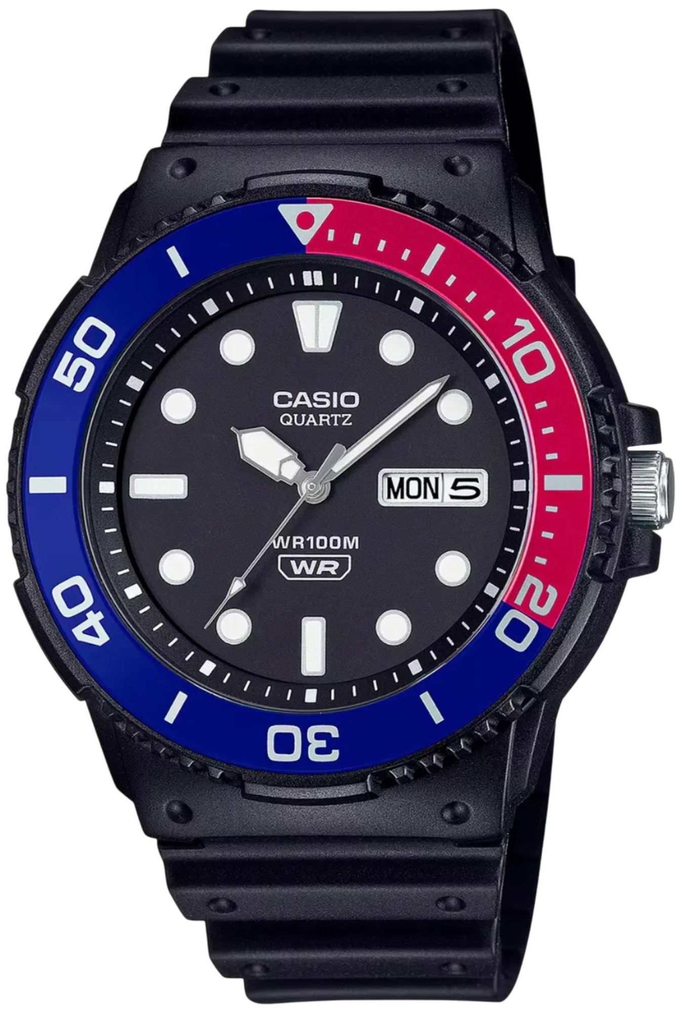 Casio Herrklocka MRW-230H-1E2VEF Timeless Collection Svart/Gummi Ø45 - Casio
