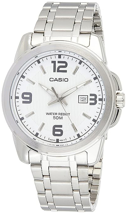 Casio Herrklocka MTP-1314D-7A Enticer Vit/Stål Ø44.9 mm