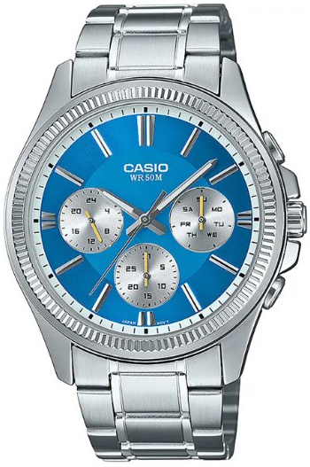 Casio Herrklocka MTP-1375PD-2A2VEF Blå/Stål Ø42 mm - Casio