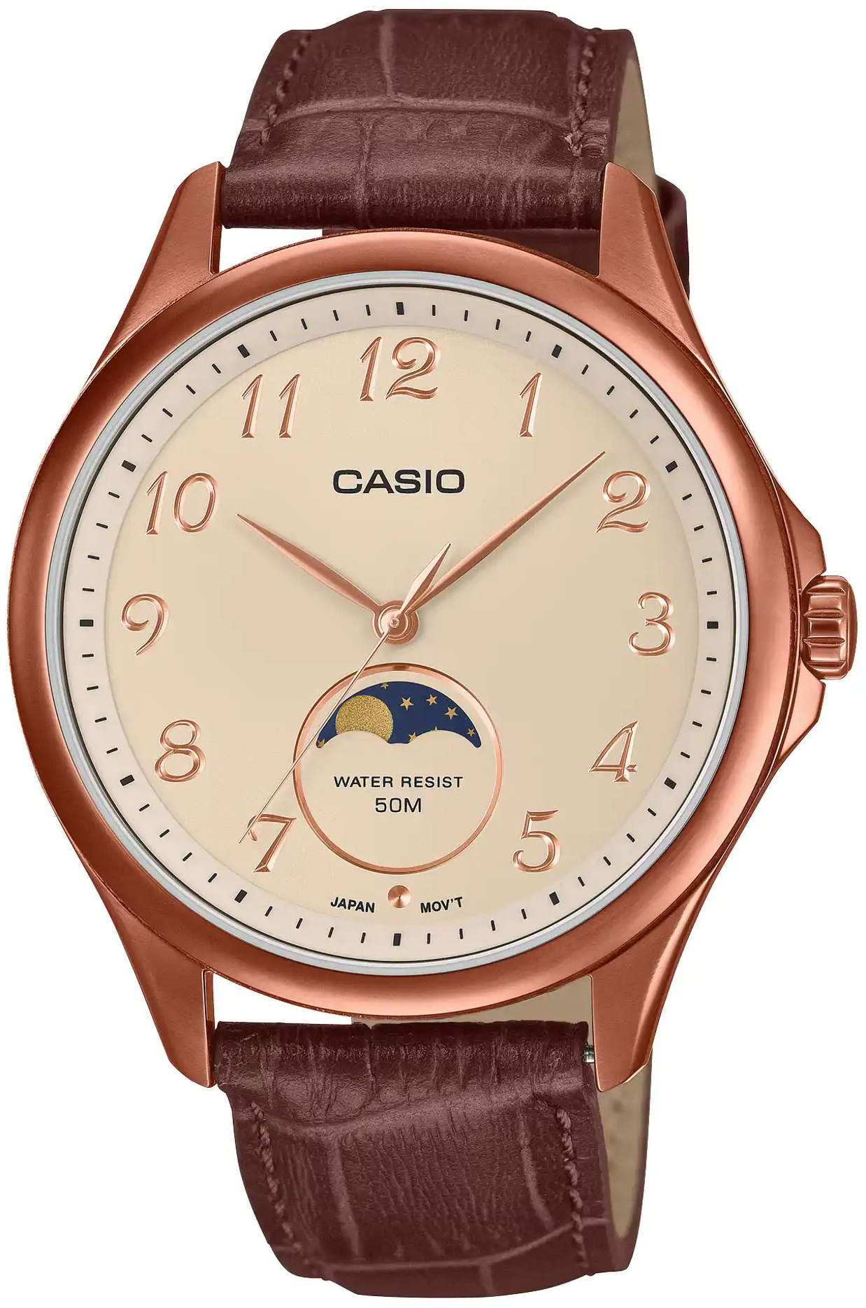 Casio Herrklocka MTP-M110RL-5AVER Timeless Collection Beige/Läder - Casio