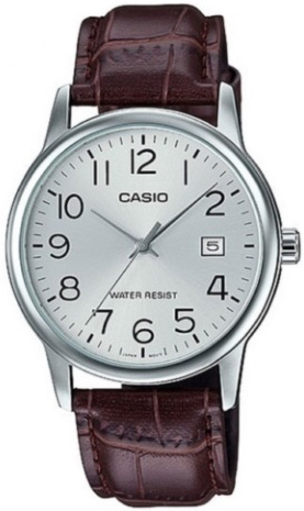 Casio Herrklocka MTP-V002L-7B2UDF Classic Silverfärgad/Läder Ø37 mm - Casio
