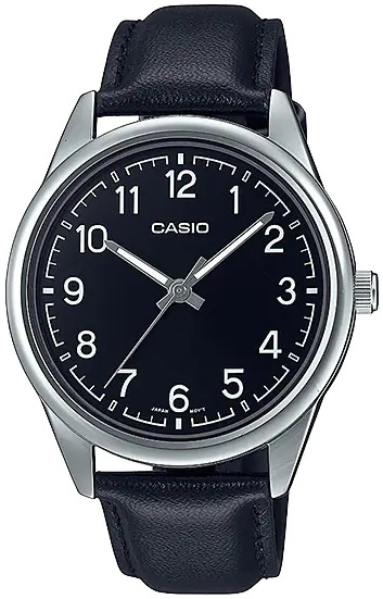 Casio Herrklocka MTP-V005L-1B4UDF Classic Svart/Läder Ø40 mm - Casio