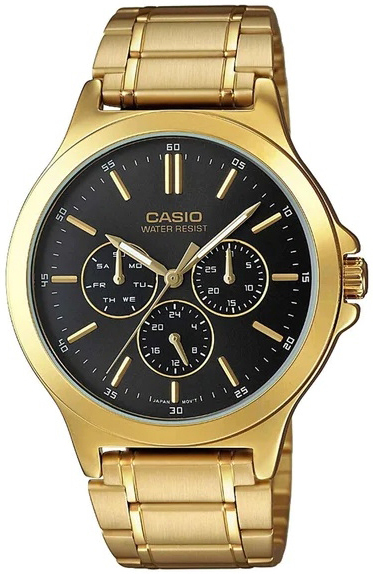 Casio Herrklocka MTP-V300G-1AUDF Classic Svart/Gulguldtonat stål - Casio
