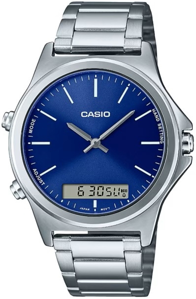 Casio Herrklocka MTP-VC01D-2EUDF Classic Blå/Stål Ø41.5 mm