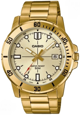 Casio Herrklocka MTP-VD01G-9EVUDF Classic Guldtonad/Gulguldtonat - Casio