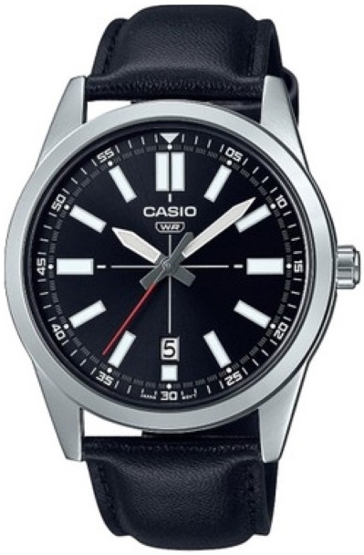 Casio Herrklocka MTP-VD02L-1EUDF Classic Svart/Läder Ø41 mm - Casio