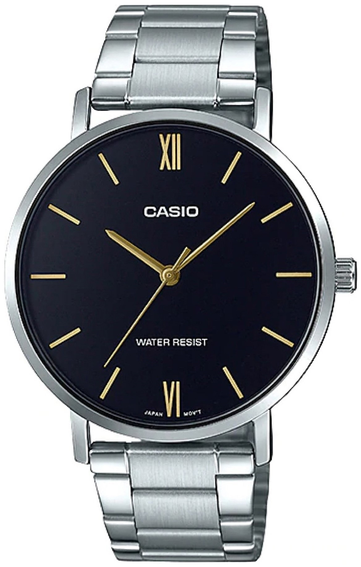 Casio Herrklocka MTP-VT01D-1BUDF Classic Svart/Stål Ø40 mm - Casio