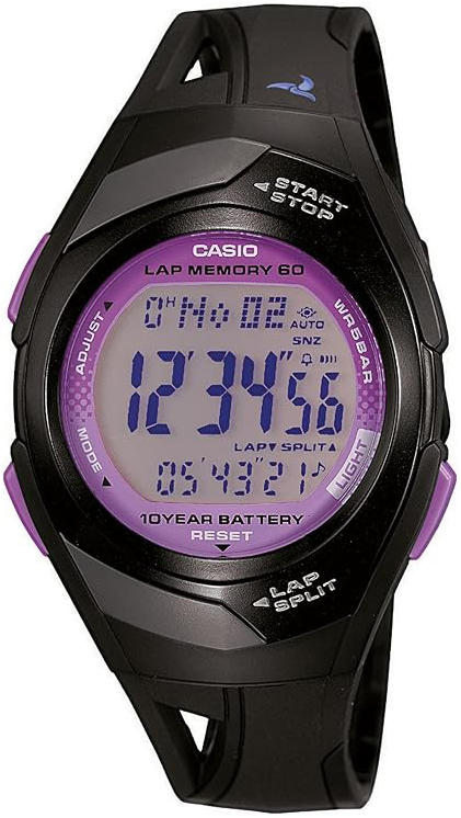 Casio Damklocka STR-300-1CEG Collection LCD/Gummi Ø35.2 mm - Casio