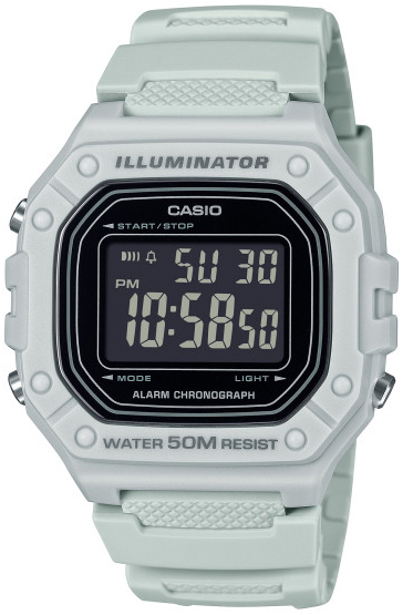 Casio W-218H-8BVEF Timeless Collection LCD/Gummi - Casio