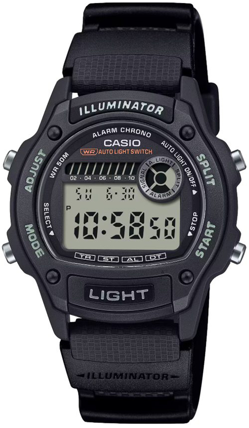 Casio W-220H-1AVEF Timeless Collection LCD/Gummi Ø36.6 mm - Casio