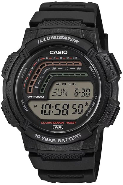 Casio Herrklocka WS-1800-1AVEF Timeless Collection LCD/Gummi Ø48.2 mm