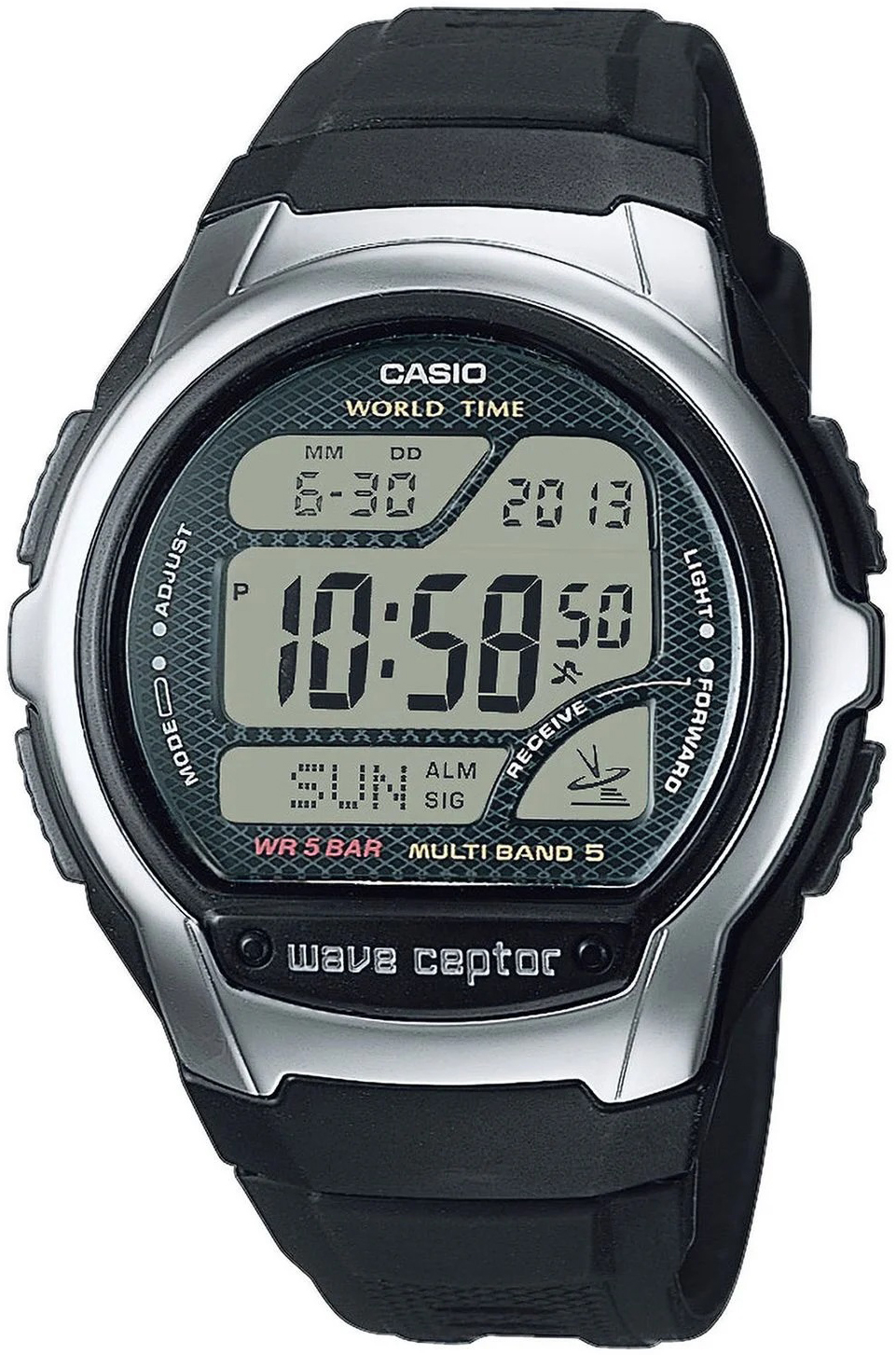 Casio Herrklocka WV-58R-1AEF Wave Ceptor LCD/Resinplast Ø44 mm - Casio
