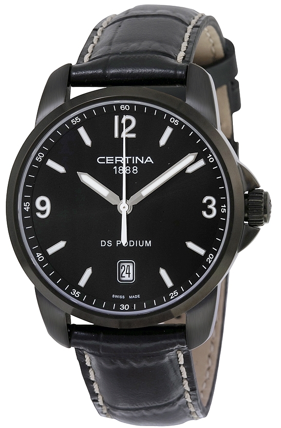 Certina DS Podium Herrklocka C001.410.16.057.02 Svart/Läder Ø38 mm - Certina