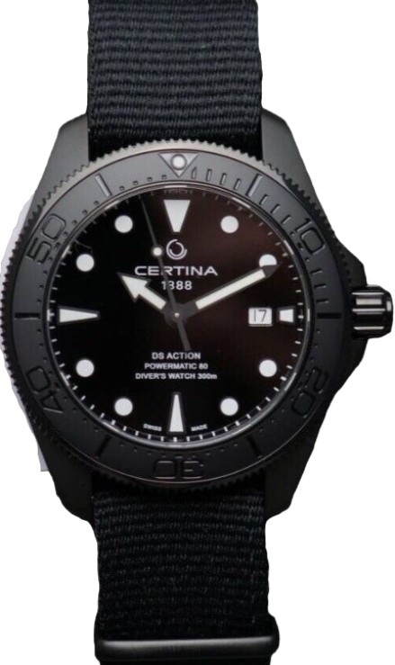 Certina Herrklocka C032.607.38.051.00 DS Action Diver Svart/Textil - Certina