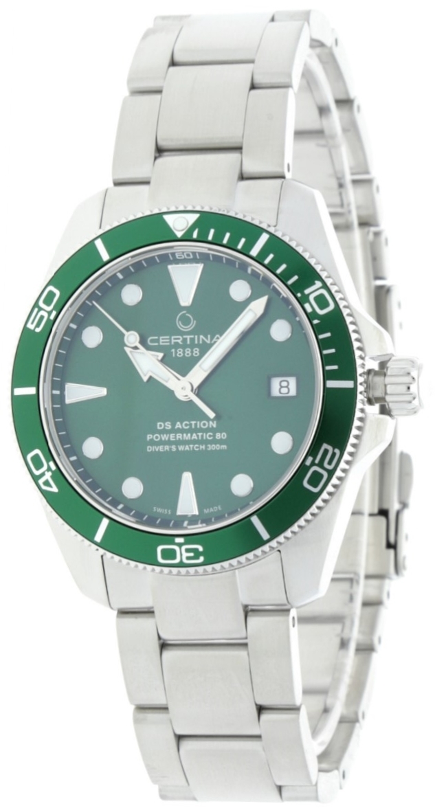 Certina Herrklocka C032.807.11.091.00 DS Action Grön/Stål Ø38 mm - Certina