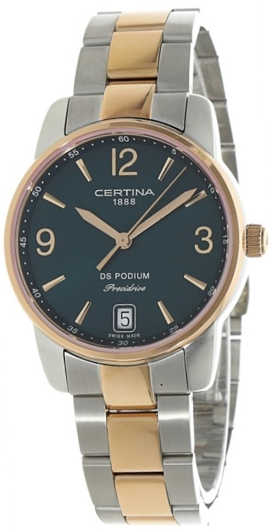 Certina Damklocka C034.210.22.097.00 Ds Podium Grön/Roséguldstonat
