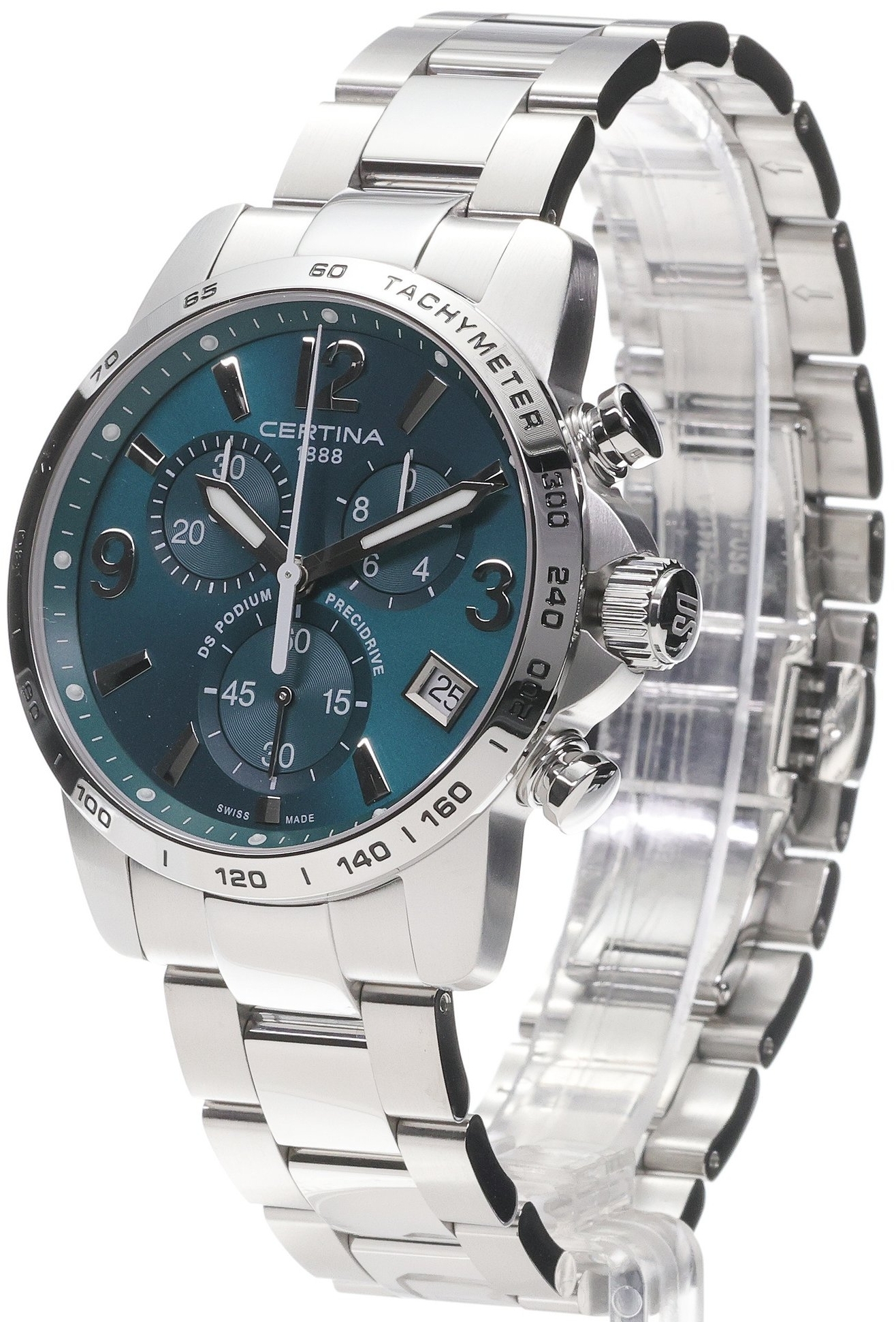 Certina Herrklocka C034.417.11.097.00 Ds Podium Grön/Stål Ø41 mm - Certina