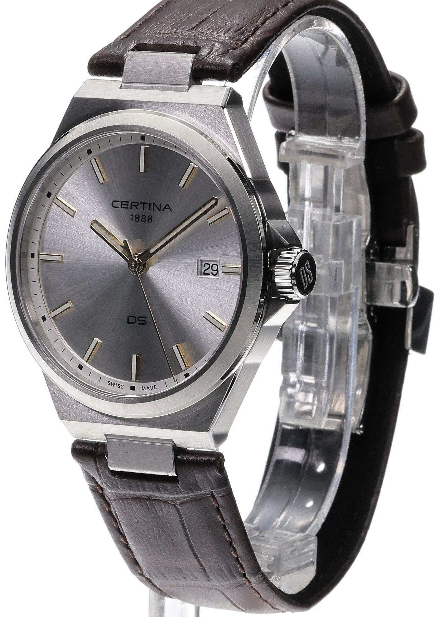 Certina C043.410.16.031.00 Ds 7 Silverfärgad/Läder Ø39 mm - Certina