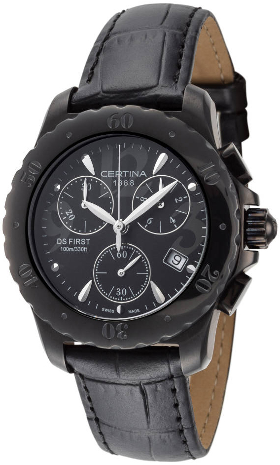 Certina Damklocka C538.7084.46.61 Ds First Svart/Läder Ø34 mm