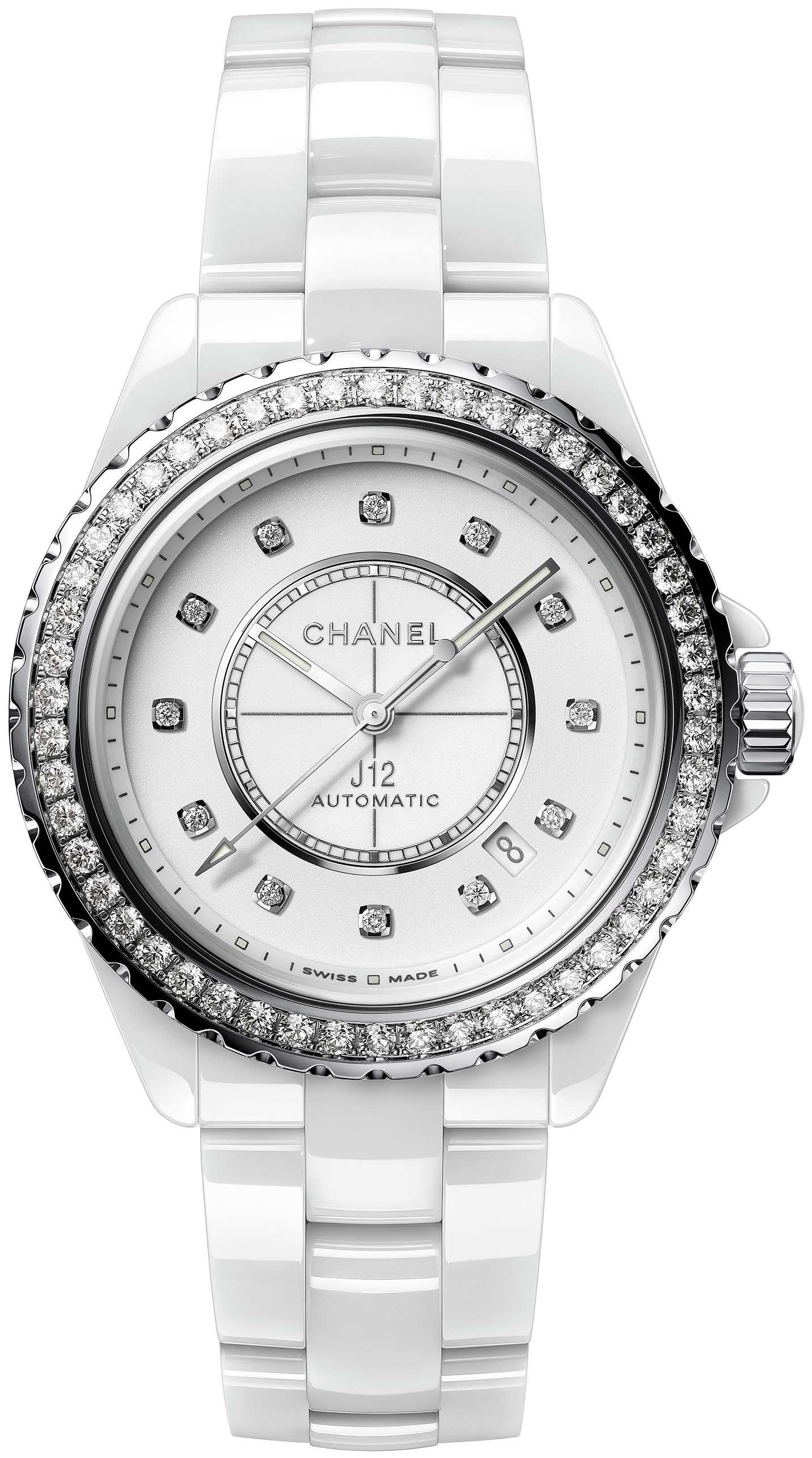 Chanel Damklocka H7189 J12 Vit/Keramik Ø38 mm