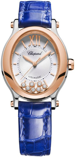 Chopard Damklocka 278602-6001 Happy Sport Silverfärgad/Läder Ø29 mm - Chopard