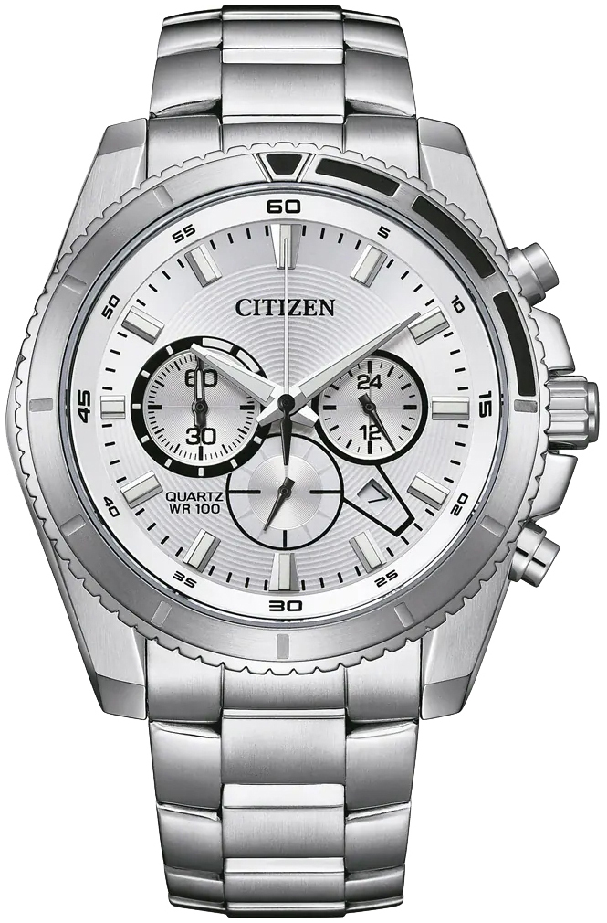 Citizen Herrklocka AN8200-50A Chrono Silverfärgad/Stål Ø46.4 mm - Citizen