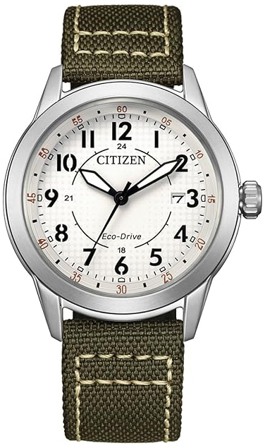 Citizen Herrklocka AW1870-08A Vit/L&auml;der &Oslash;40 mm
