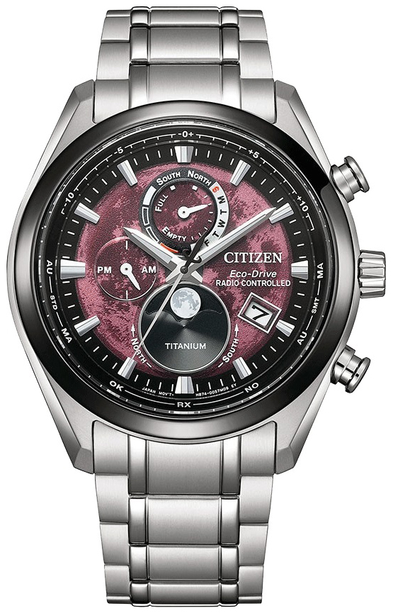 Citizen Herrklocka BY1018-80X Tsuki-yomi Tsuki-yomi Röd/Titan Ø42 mm - Citizen