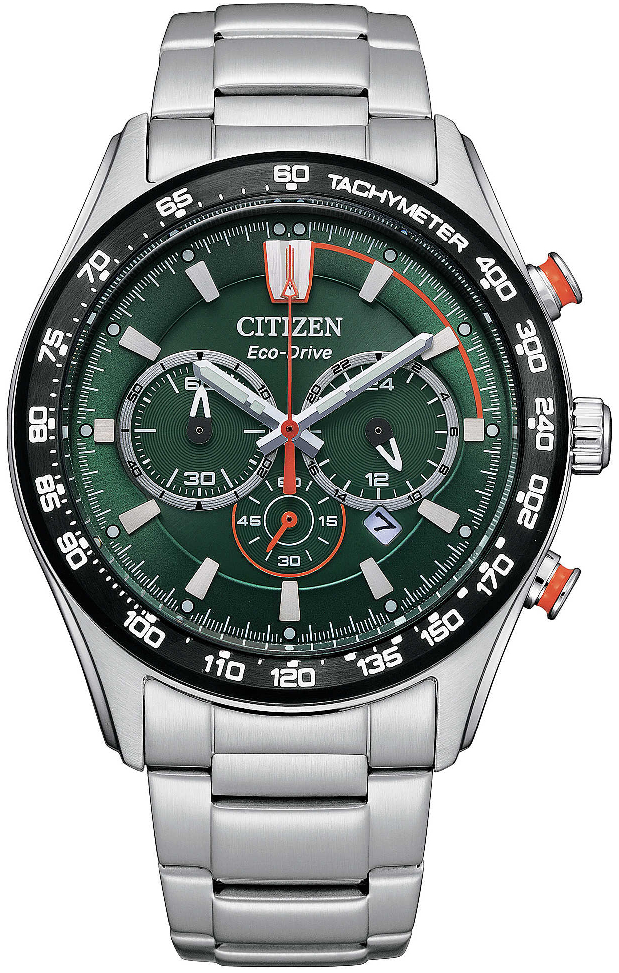 Citizen Herrklocka CA4486-82X Chrono Sport Grön/Stål Ø43 mm - Citizen
