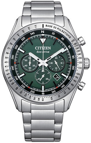 Citizen Herrklocka CA4600-89X Chrono Grön/Stål Ø43 mm - Citizen