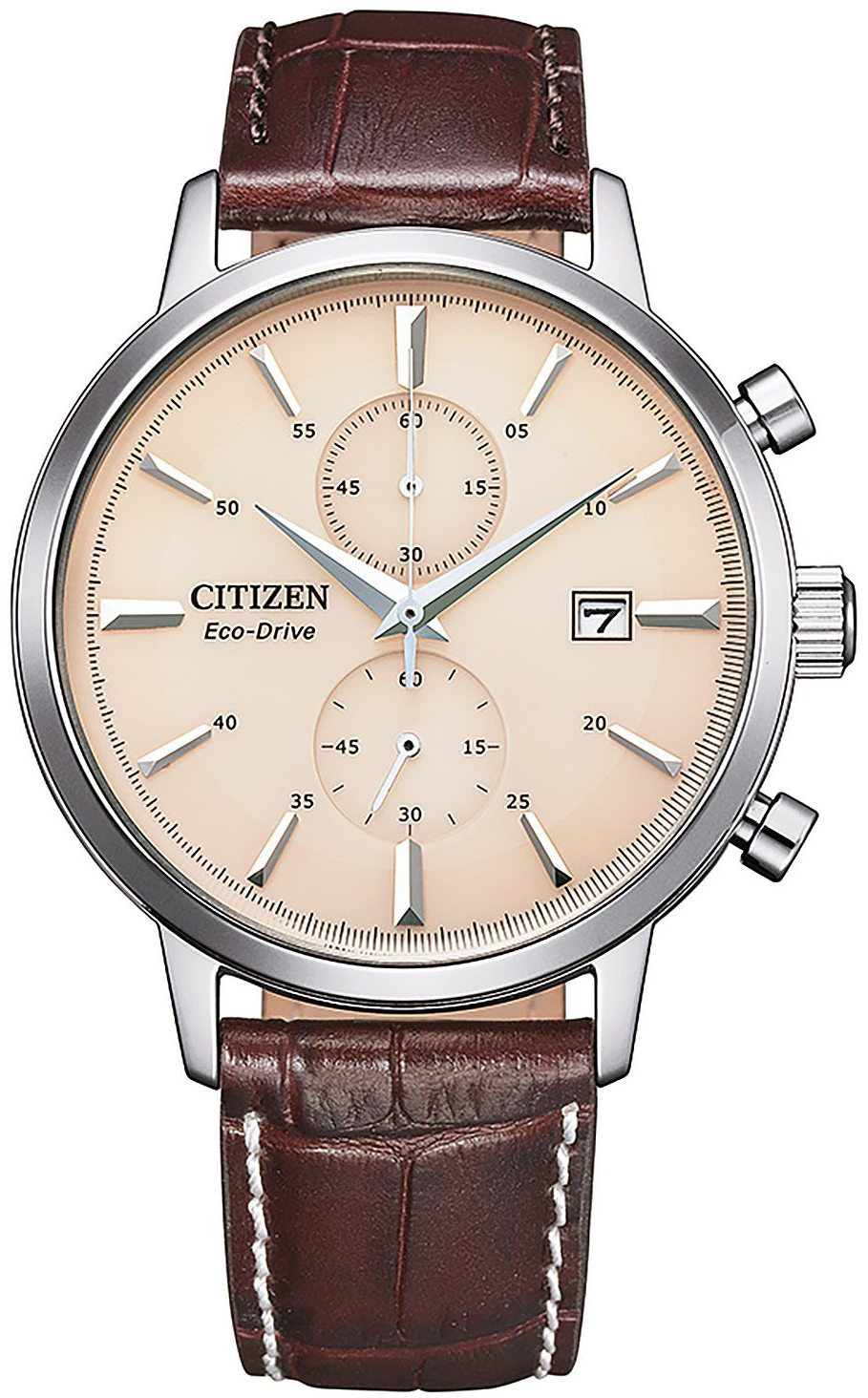 Citizen Herrklocka CA7061-26X Chrono Beige/Läder Ø42 mm - Citizen