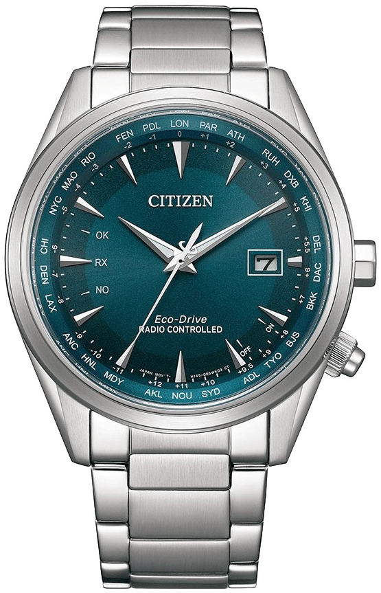 Citizen Herrklocka CB0270-87L Radio Controlled Grön/Stål Ø43 mm - Citizen