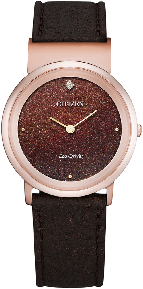 Citizen Damklocka EG7072-19X Elegance Brun/Roséguldstonat stål Ø31