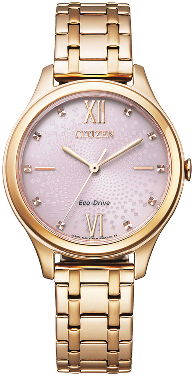 Citizen Damklocka EM0503-75X Elegance Rosa/Roséguldstonat stål Ø32 - Citizen
