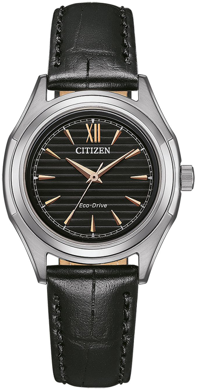 Citizen Damklocka FE2110-14E Eco Drive Svart/Läder Ø32 mm - Citizen
