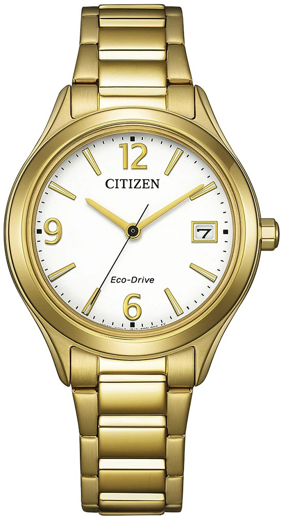 Citizen Damklocka FE6122-64A Elegance Vit/Gulguldtonat stål Ø34 mm