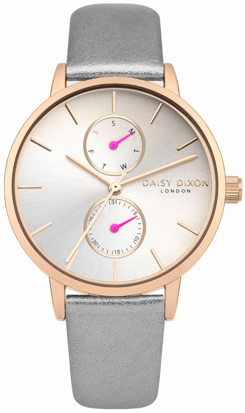 Daisy Dixon Damklocka DD086ERG Mia Silverfärgad/Läder Ø35 mm - Daisy Dixon