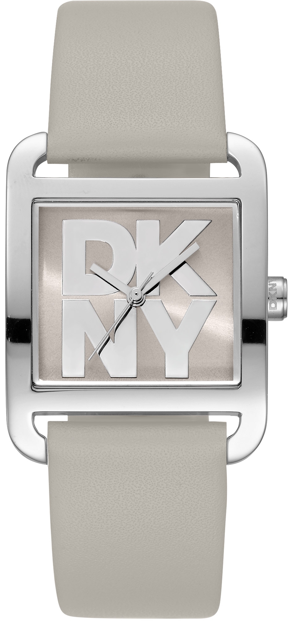 DKNY Damklocka DK1L001L0015 City Maxi Grå/Läder 37x29 mm - DKNY