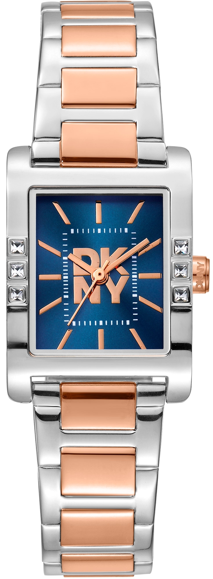 DKNY Damklocka DK1L008M0095 Westside Glitz Blå/Roséguldstonat stål - DKNY