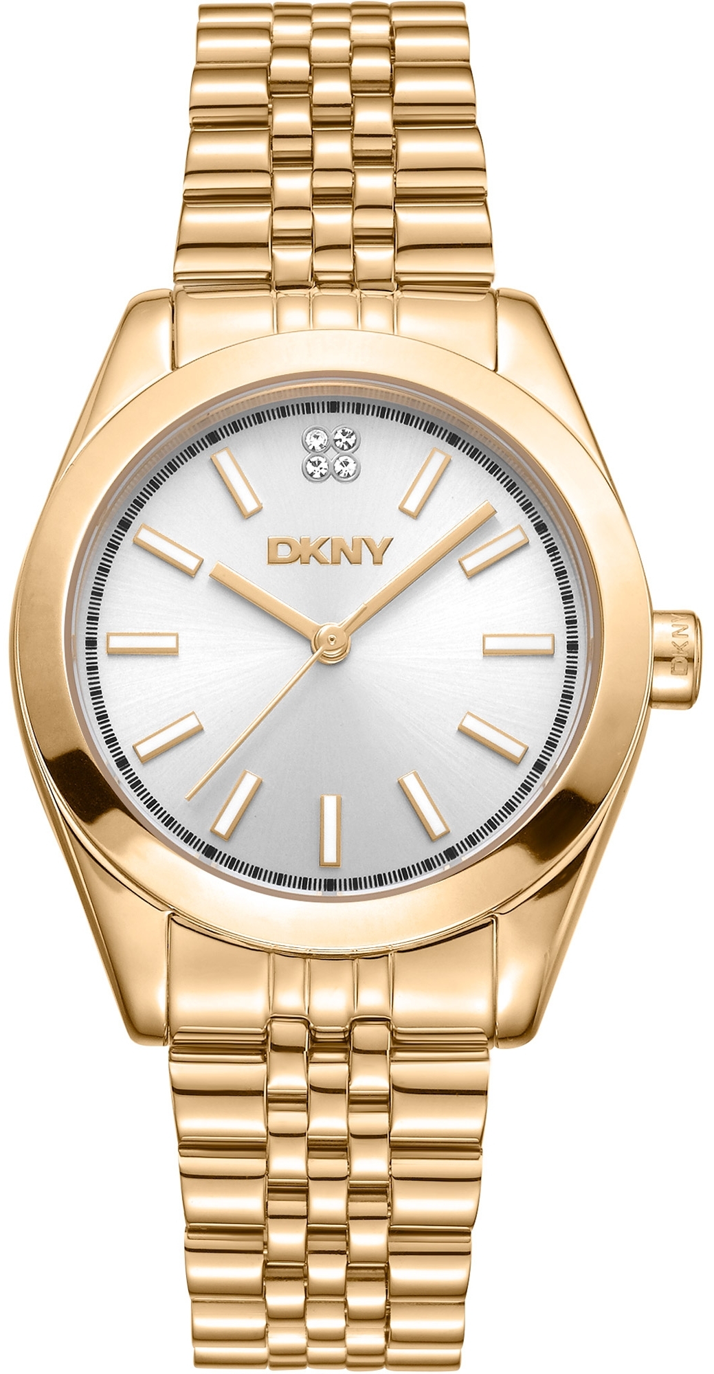 DKNY Damklocka DK1L029M0055 Nolita Midi Silverfärgad/Guldtonat stål - DKNY