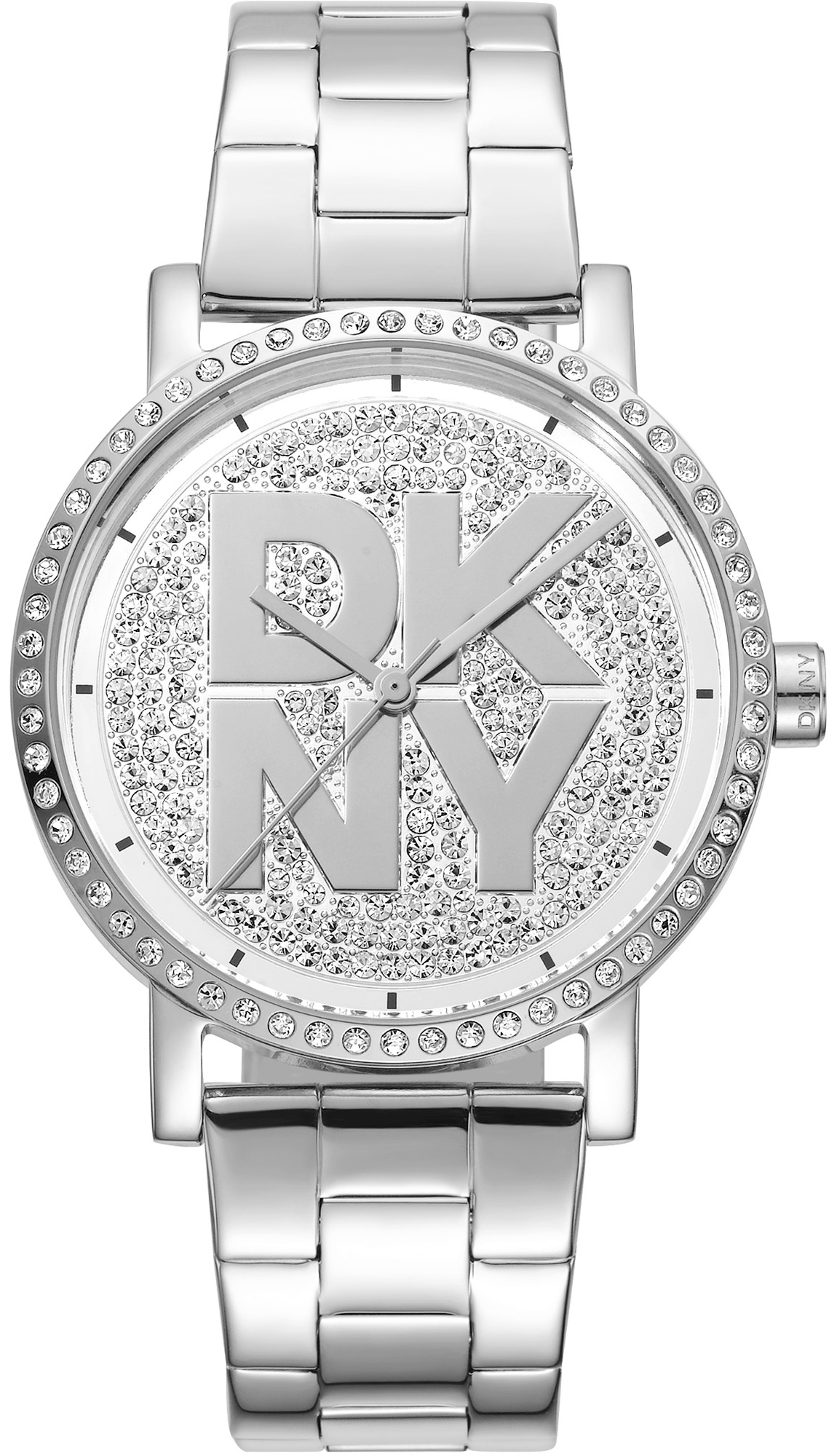 DKNY Damklocka DK1L035M0205 Soho Logo Silverfärgad/Stål Ø36 mm - DKNY