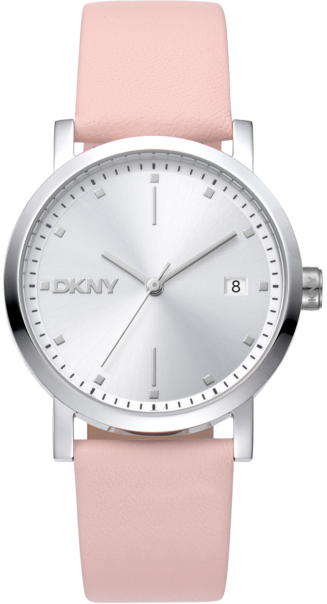 DKNY Damklocka DK1L036L0015 Soho Midi Silverfärgad/Läder Ø34 mm - DKNY
