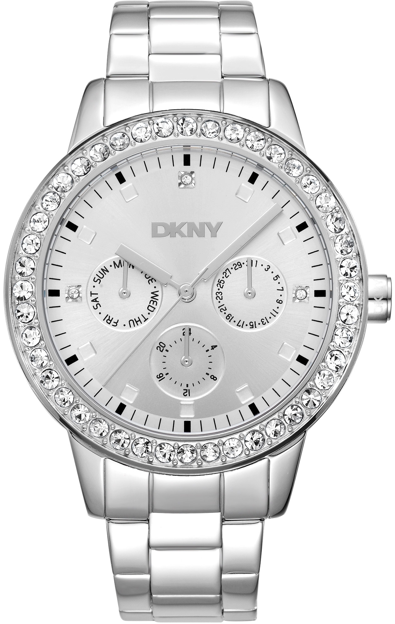 DKNY Damklocka DK1L055M0035 Parsons Multi Glitz Silverfärgad/Stål